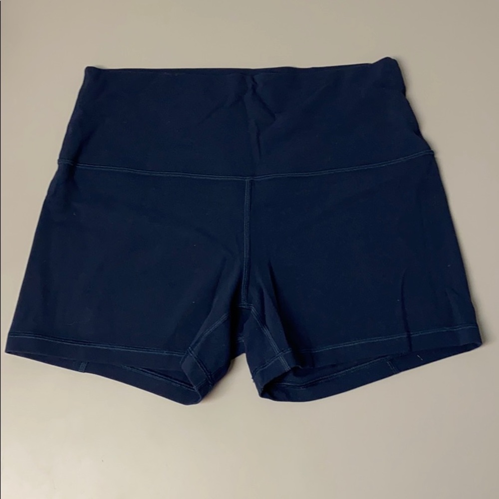Lululemon spandex workout shorts navy Sz 10